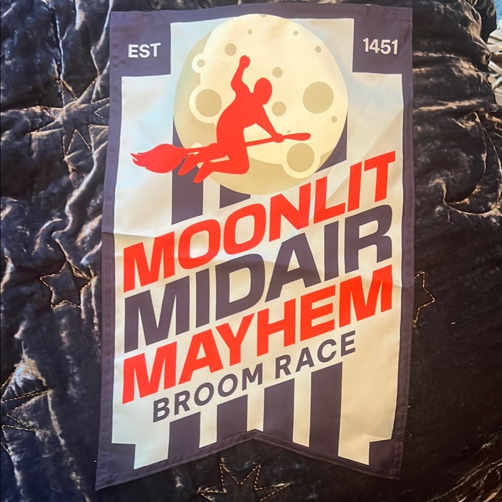 Moonlit Midair Mayhem Broom Race Banner